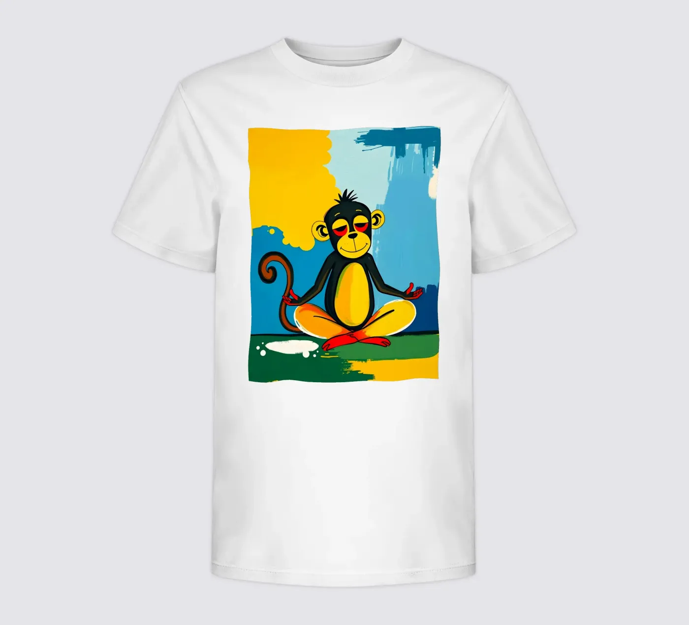 Yoga Monkey t-shirt bambini da ARTOMATIC