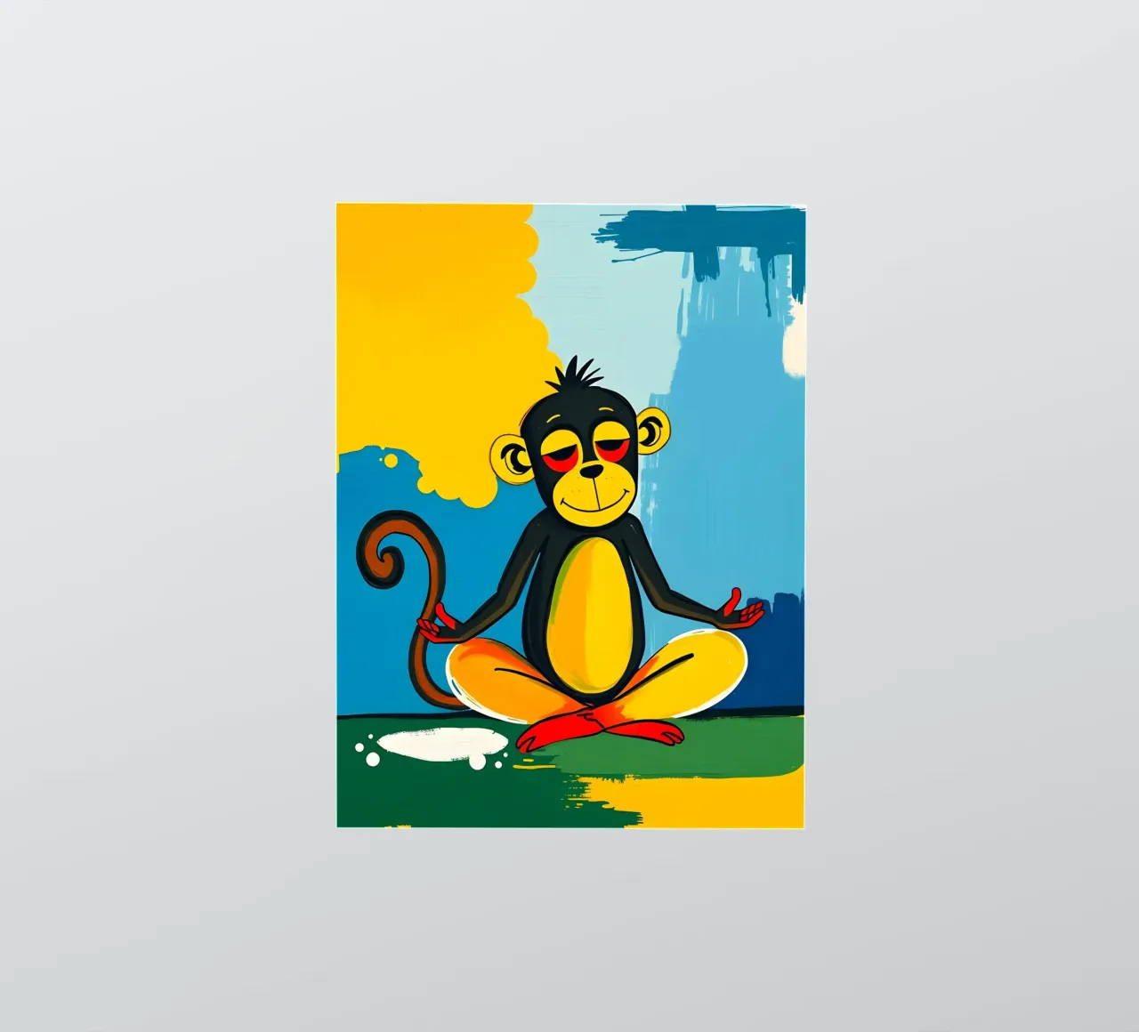Yoga Monkey sticker by ARTOMATIC