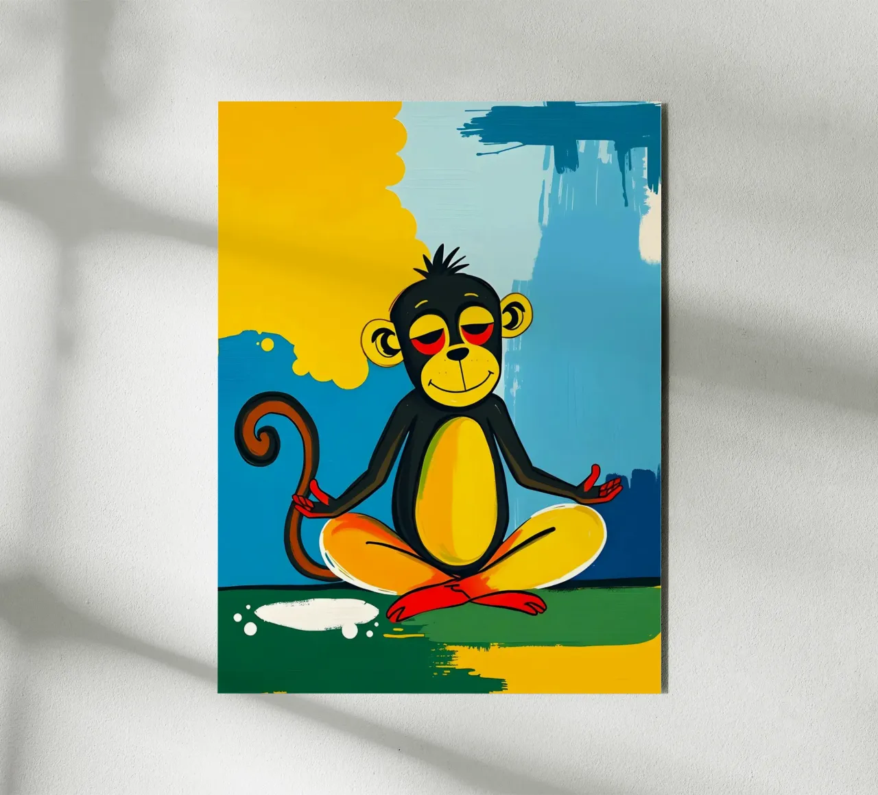 Yoga Monkey alu-dibond by ARTOMATIC