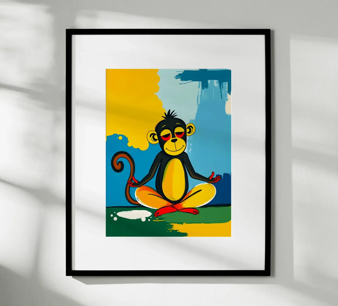 Yoga Monkey poster by ARTOMATIC