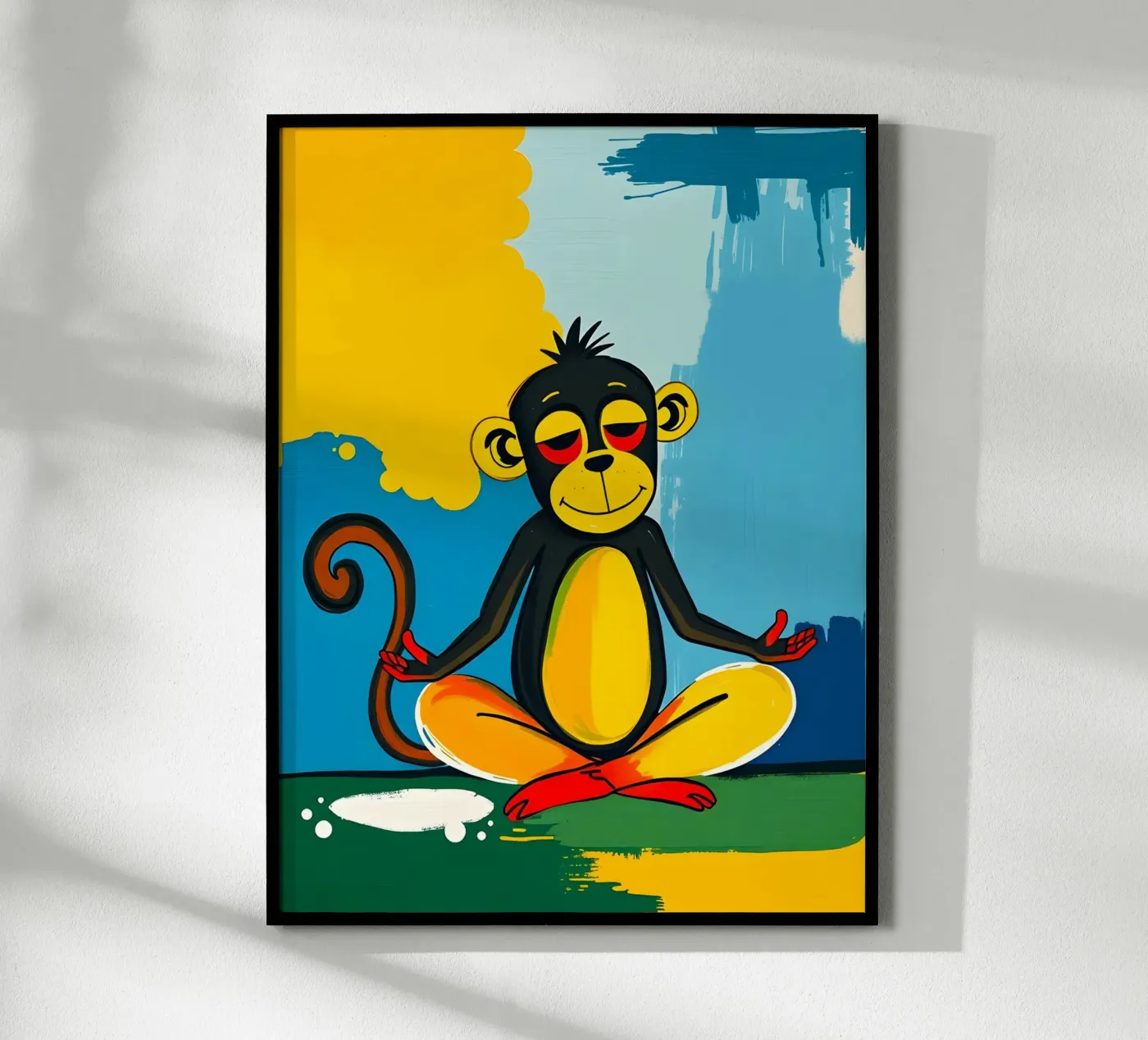 Yoga Monkey poster by ARTOMATIC