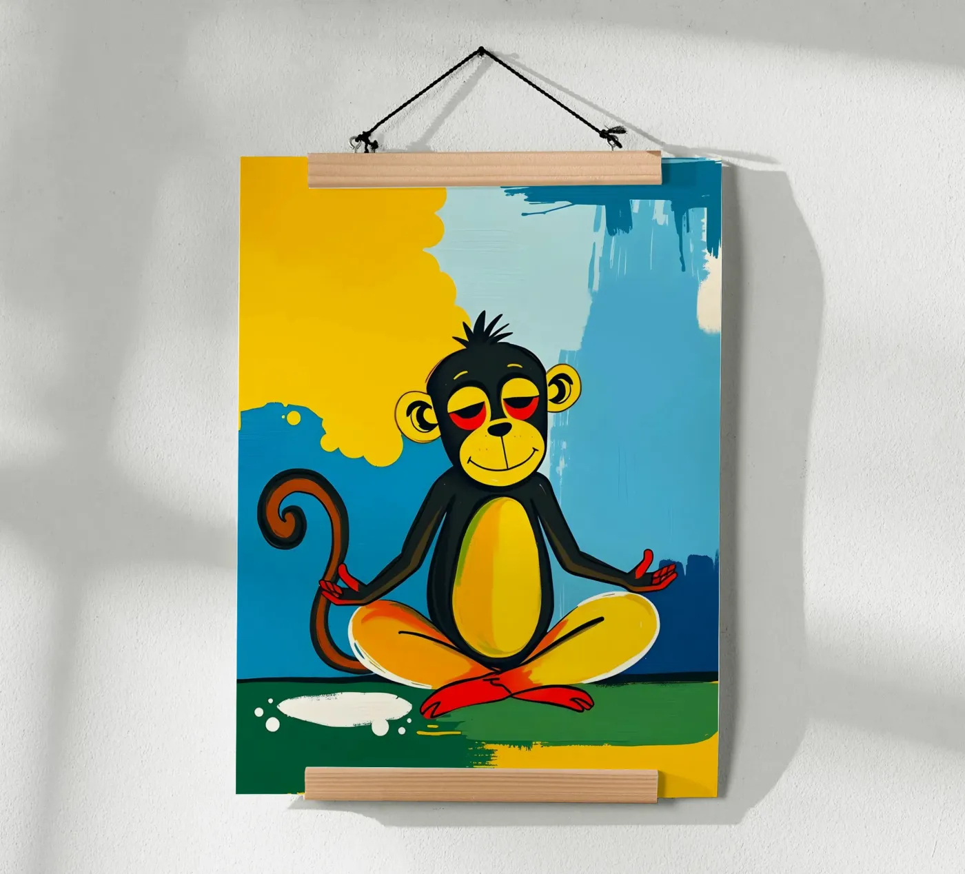 Yoga Monkey poster by ARTOMATIC