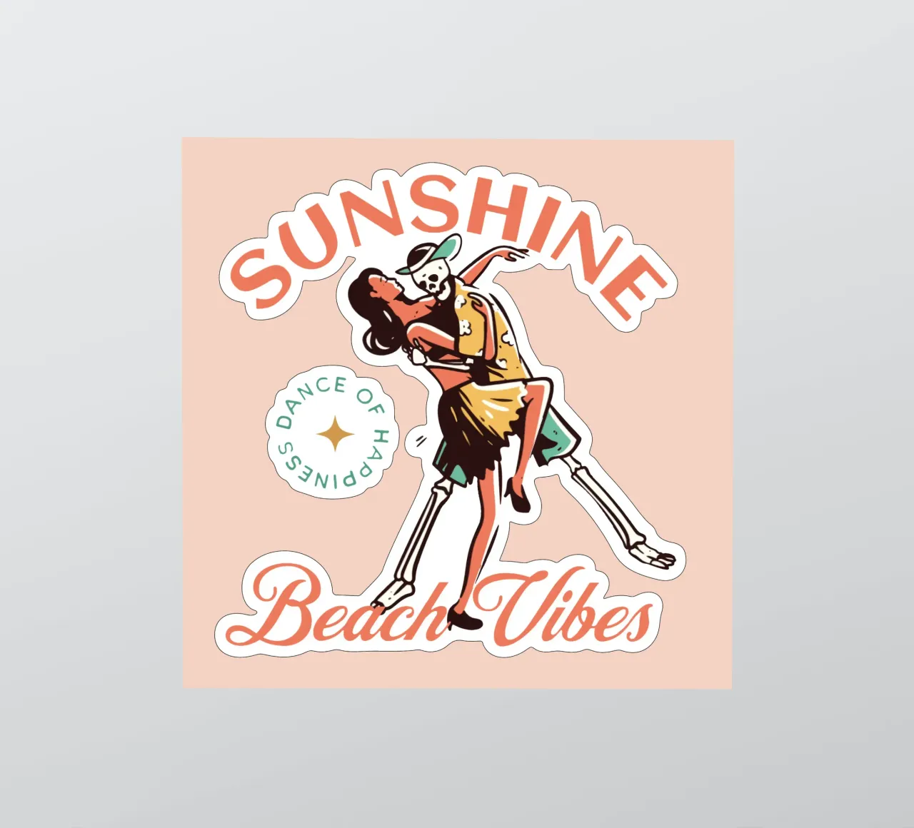 Sunshine Beach Vibes autocollant de Gunawan Rb