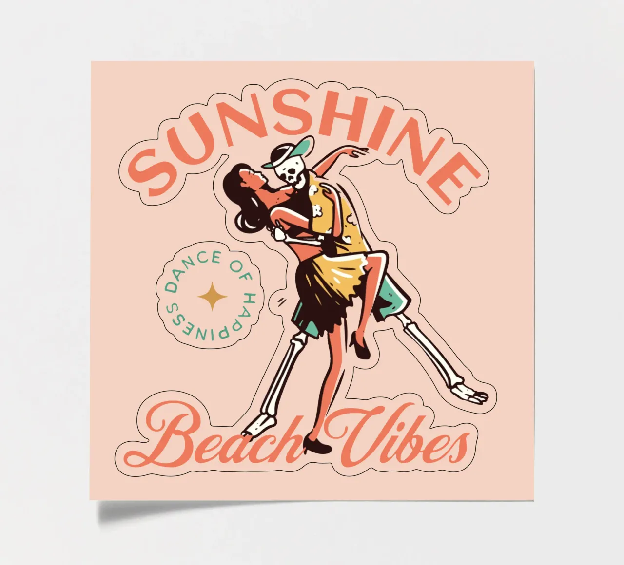 Sonnenschein Strand Vibes Stickerbogen von Gunawan Rb