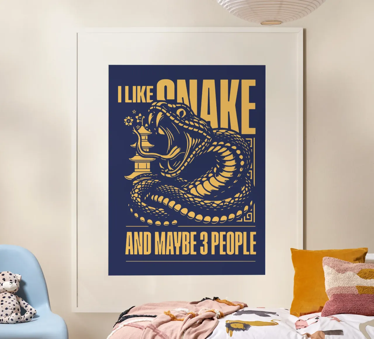 Mi piace Snake e forse 3 persone poster con telaio in plastica da Gunawan Rb