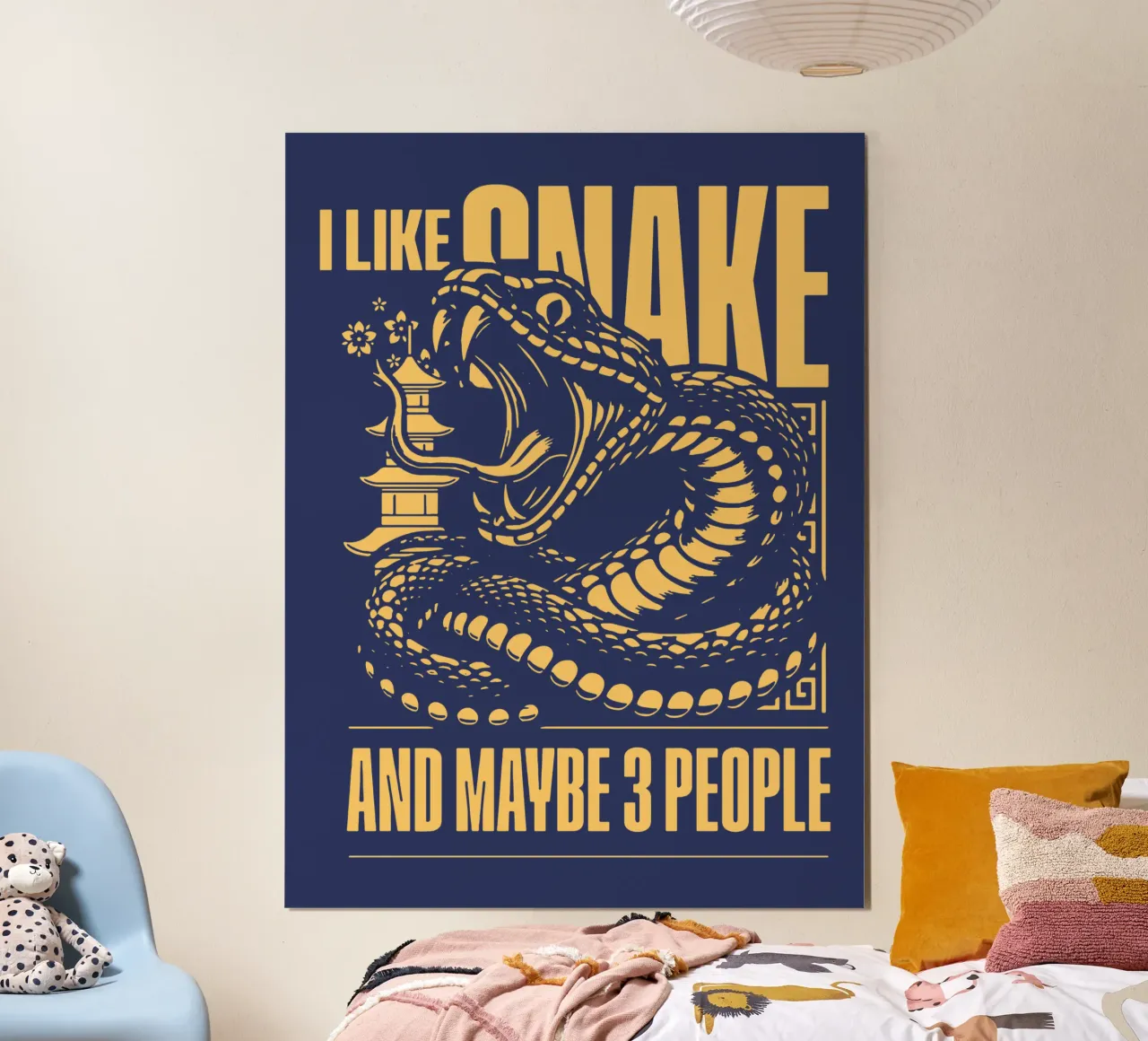 Mi piace Snake e forse 3 persone poster con telaio in plastica da Gunawan Rb