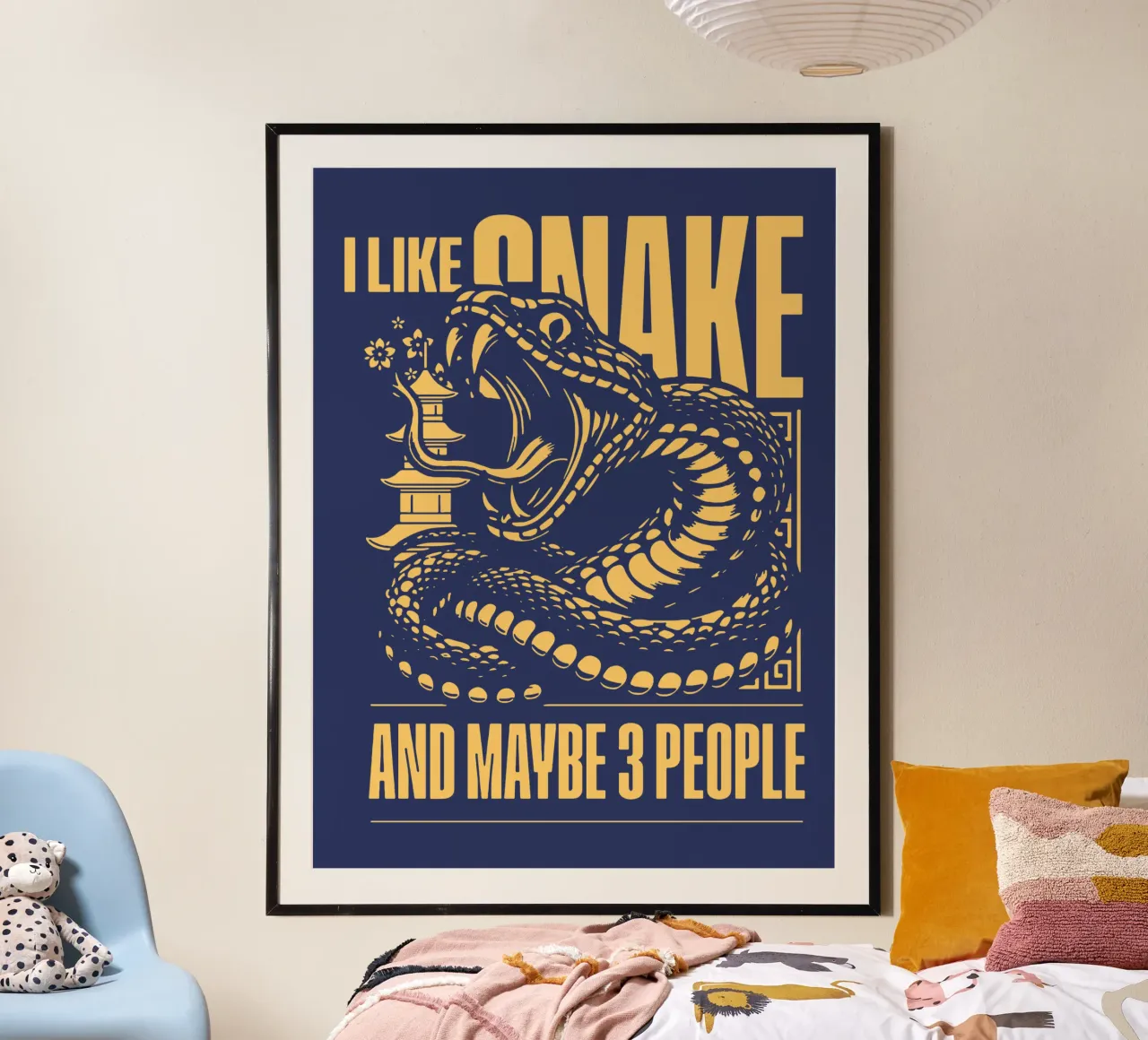 Mi piace Snake e forse 3 persone poster con telaio in plastica da Gunawan Rb