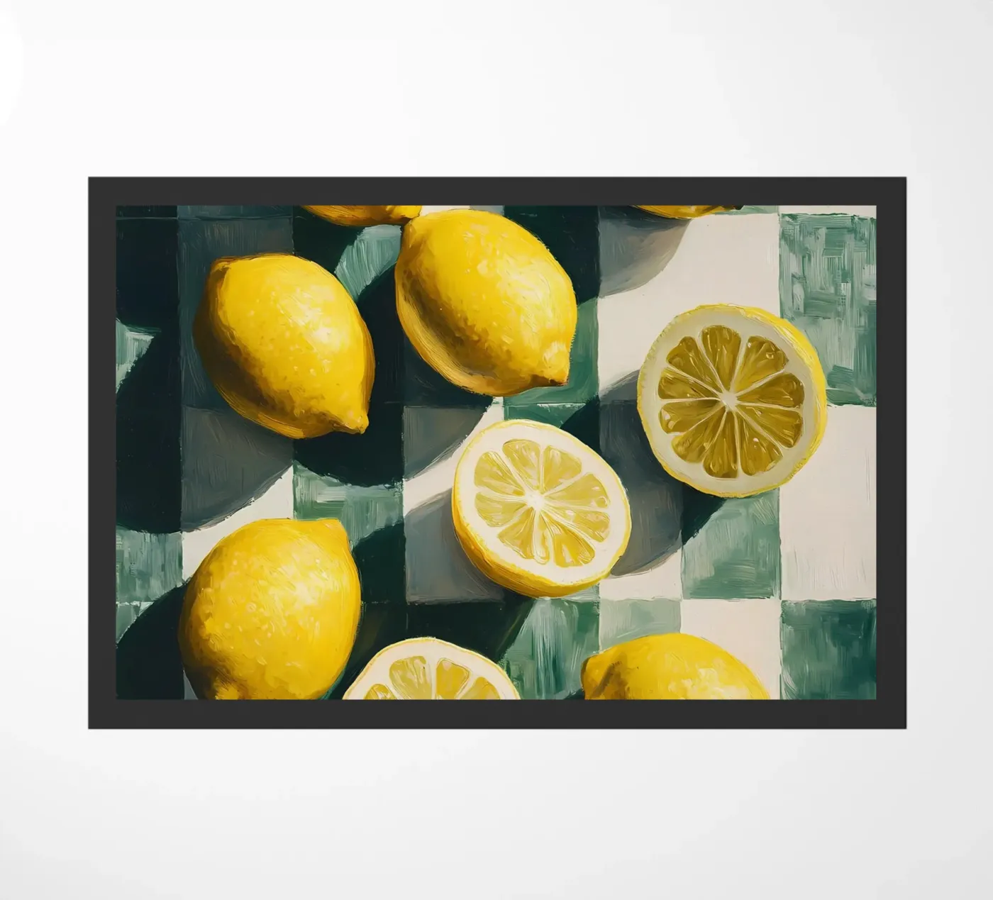 Juicy lemons doormat by IamHomeStudio