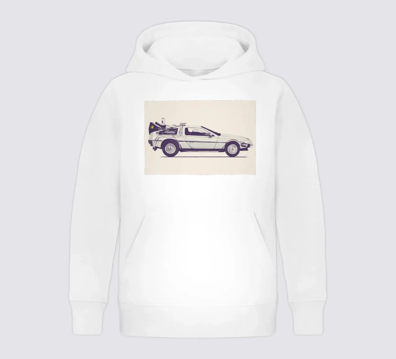 Delorean - Back to the Future Kinder Hoodie von Florent Bodart