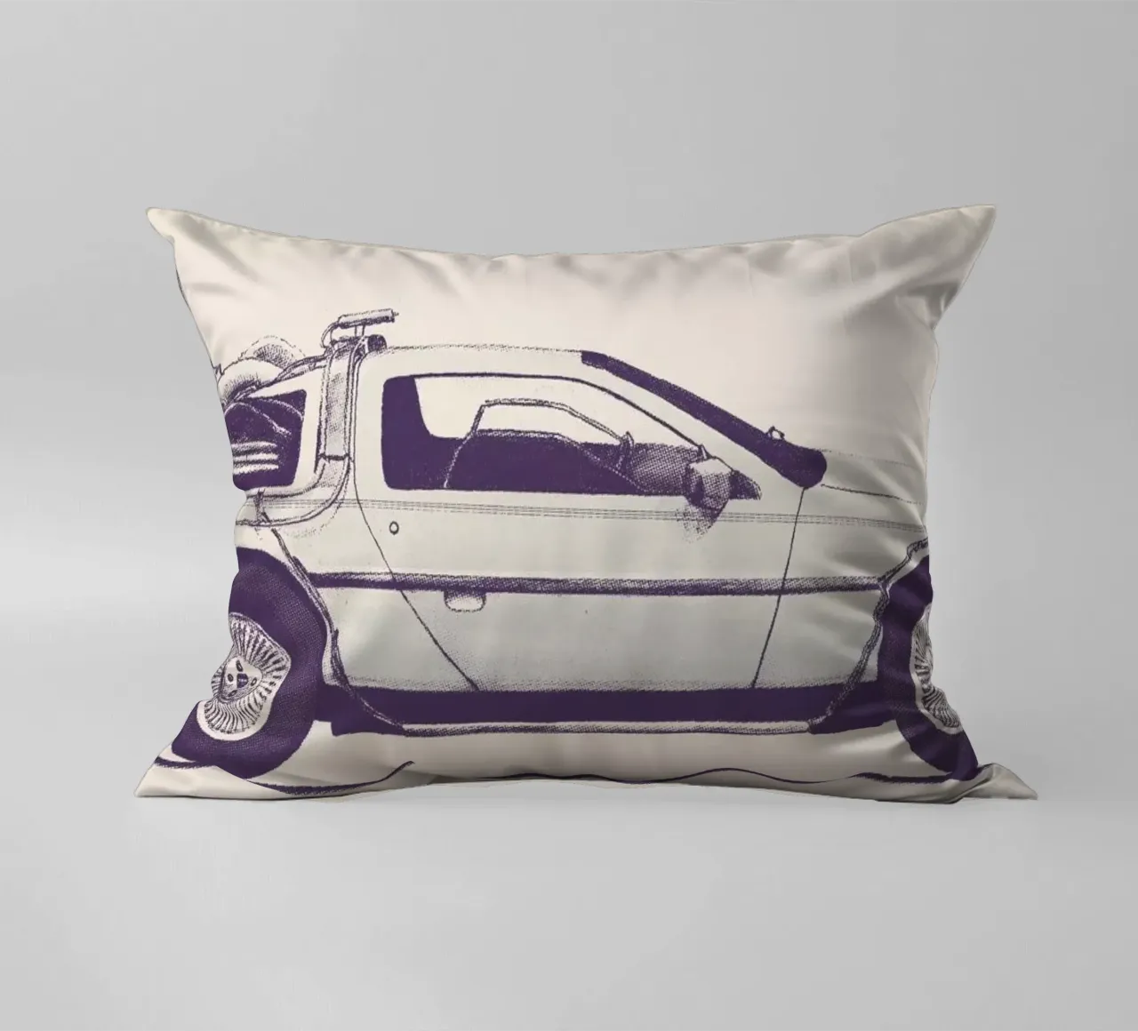 Delorean - Back to the Future decorative cushion by Florent Bodart