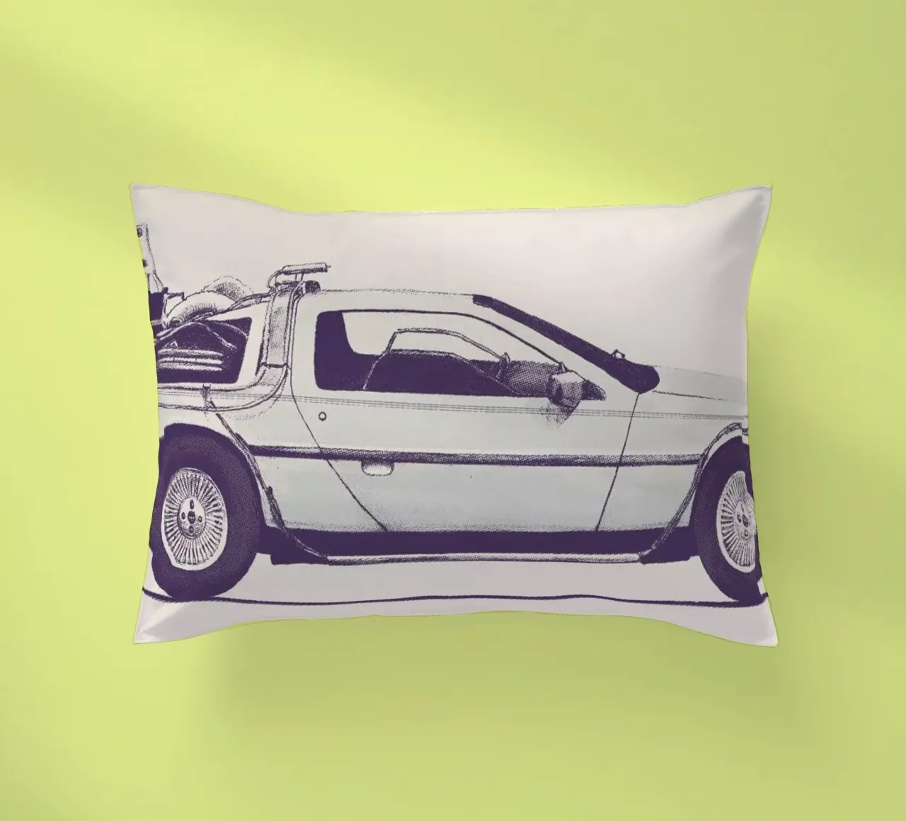 Delorean - Back to the Future decorative cushion by Florent Bodart