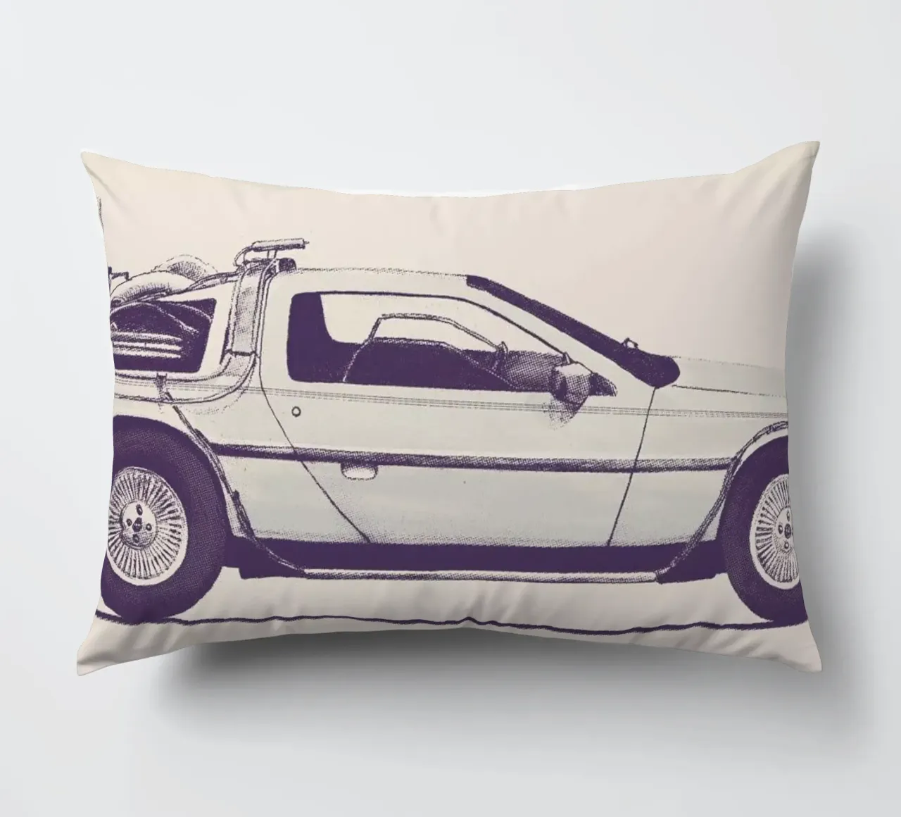 Delorean - Back to the Future decorative cushion by Florent Bodart