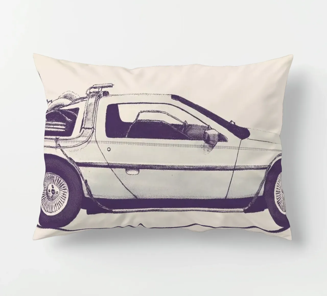Delorean - Back to the Future decorative cushion by Florent Bodart