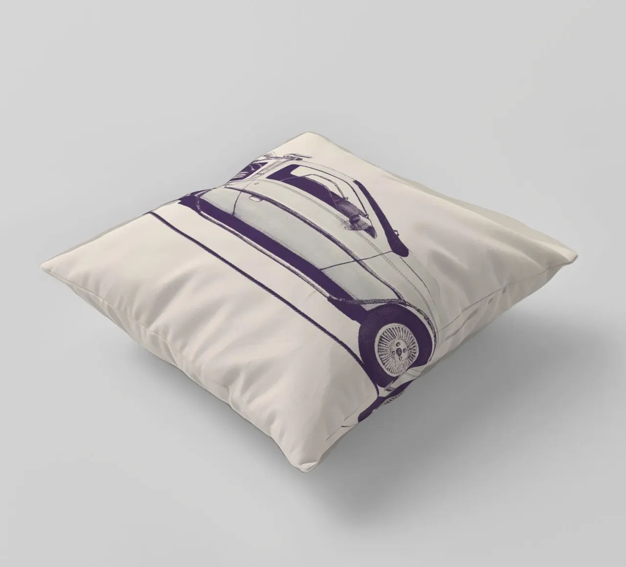 Delorean - Back to the Future decorative cushion by Florent Bodart