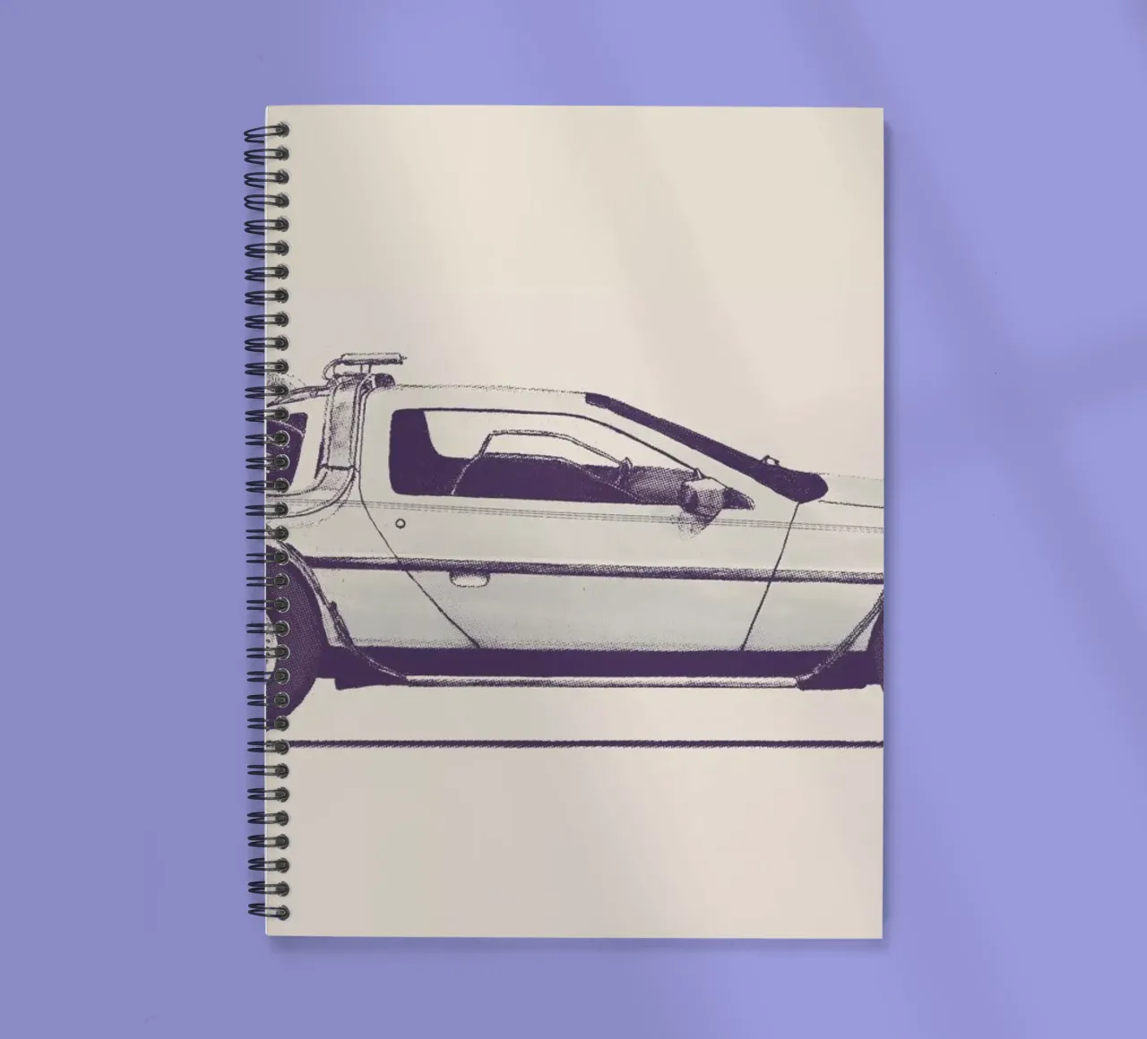 Delorean - Back to the Future spiral notebook by Florent Bodart
