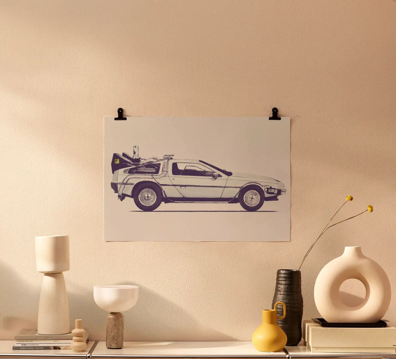 Delorean - Back to the Future poster de Florent Bodart