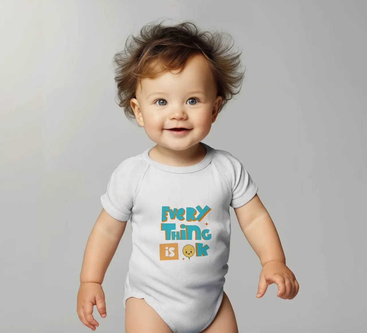 Tutto va bene body neonato maniche corte da Gunawan Rb