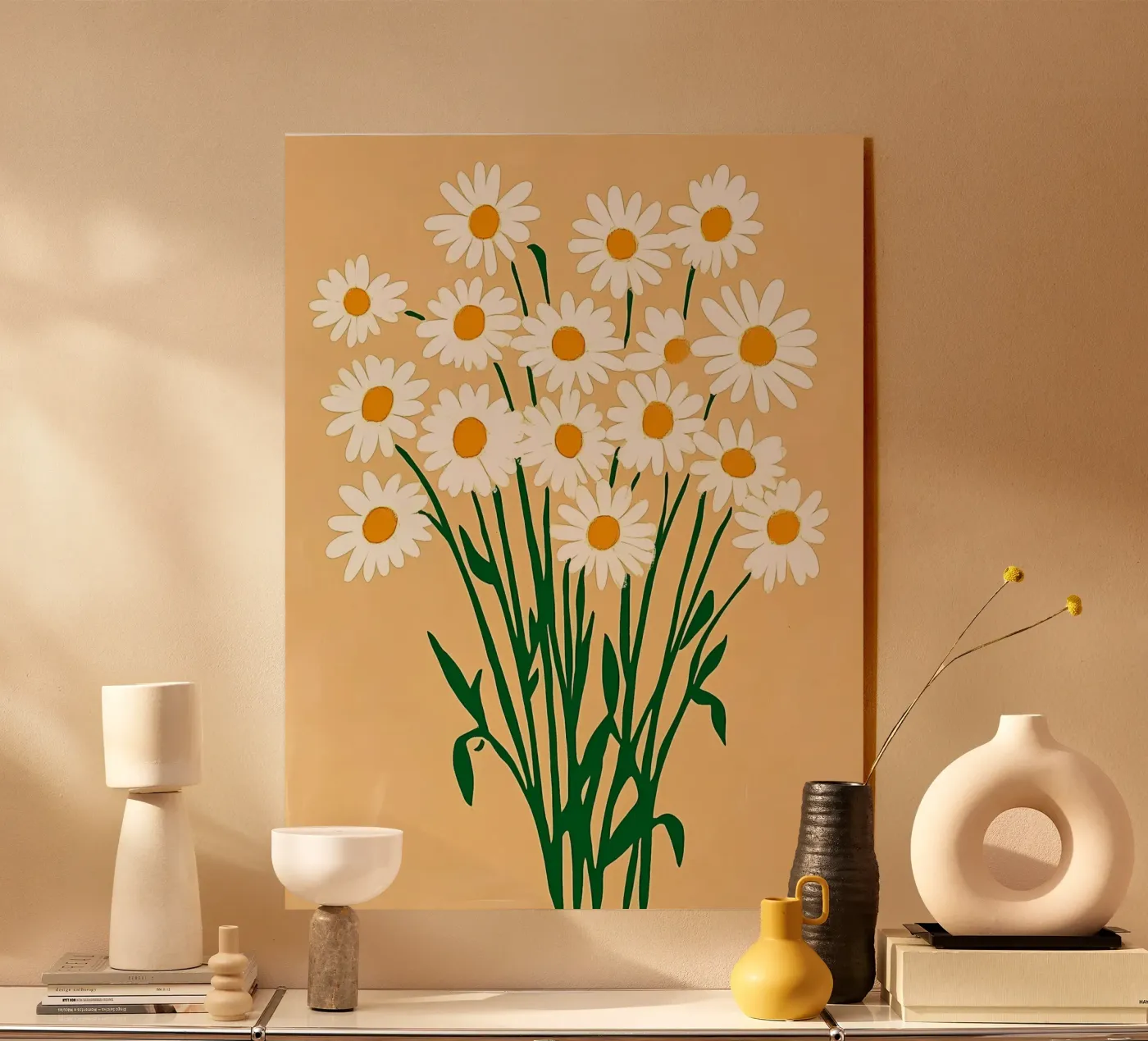 Summer daisies Acryl-Glas von IamHomeStudio