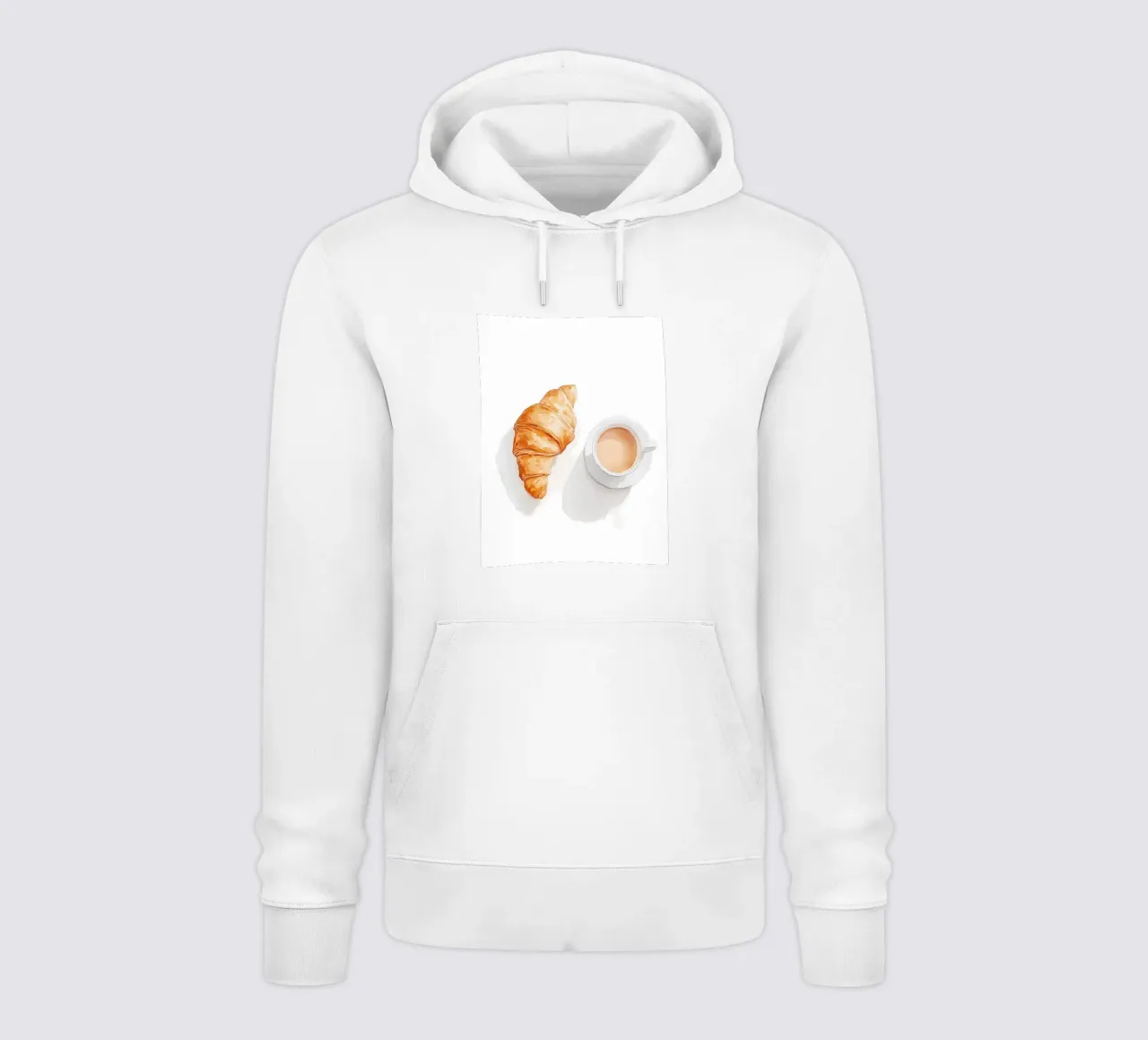 Caffè e croissant felpa con cappuccio da IamHomeStudio