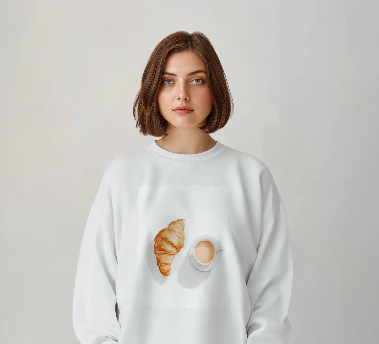 Caffè e croissant felpa da IamHomeStudio