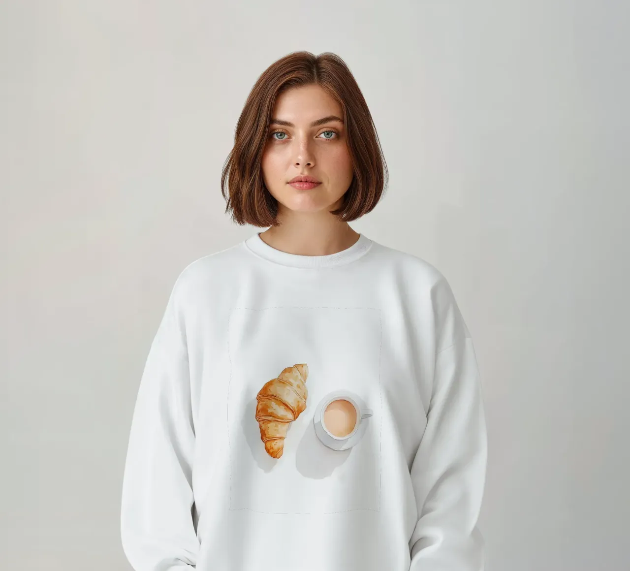 Caffè e croissant felpa da Olga Wildrose