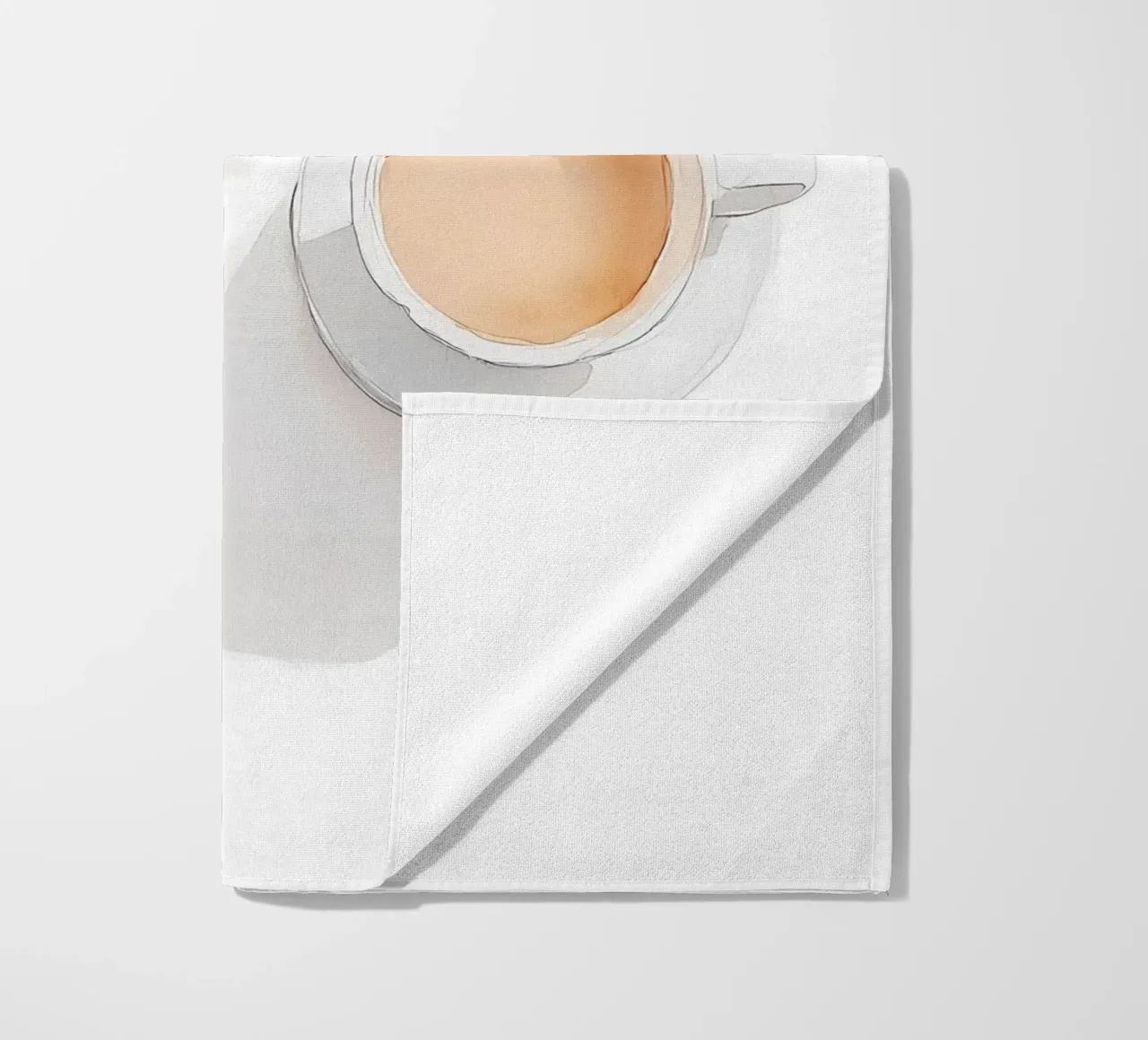 Caffè e croissant telo mare da IamHomeStudio