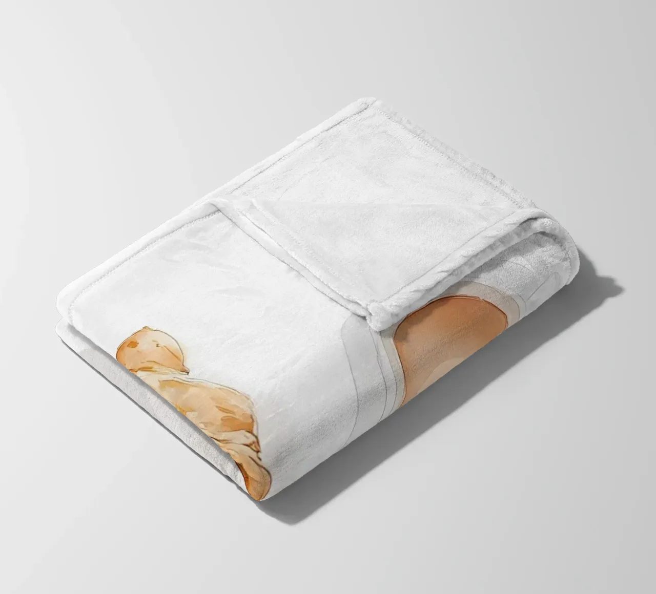 Caffè e croissant coperta in pile da Olga Wildrose