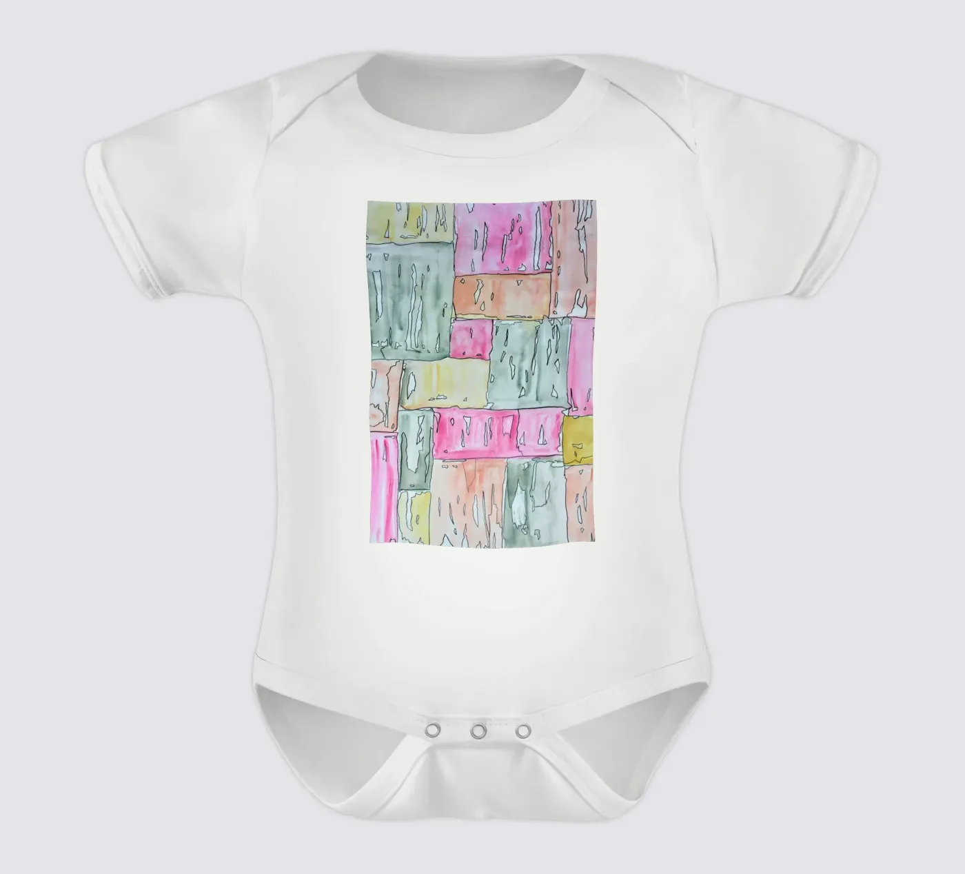 COLOUR-CODE PASTEL babyrompertje korte mouwen van FRITSCH&FRITSCH
