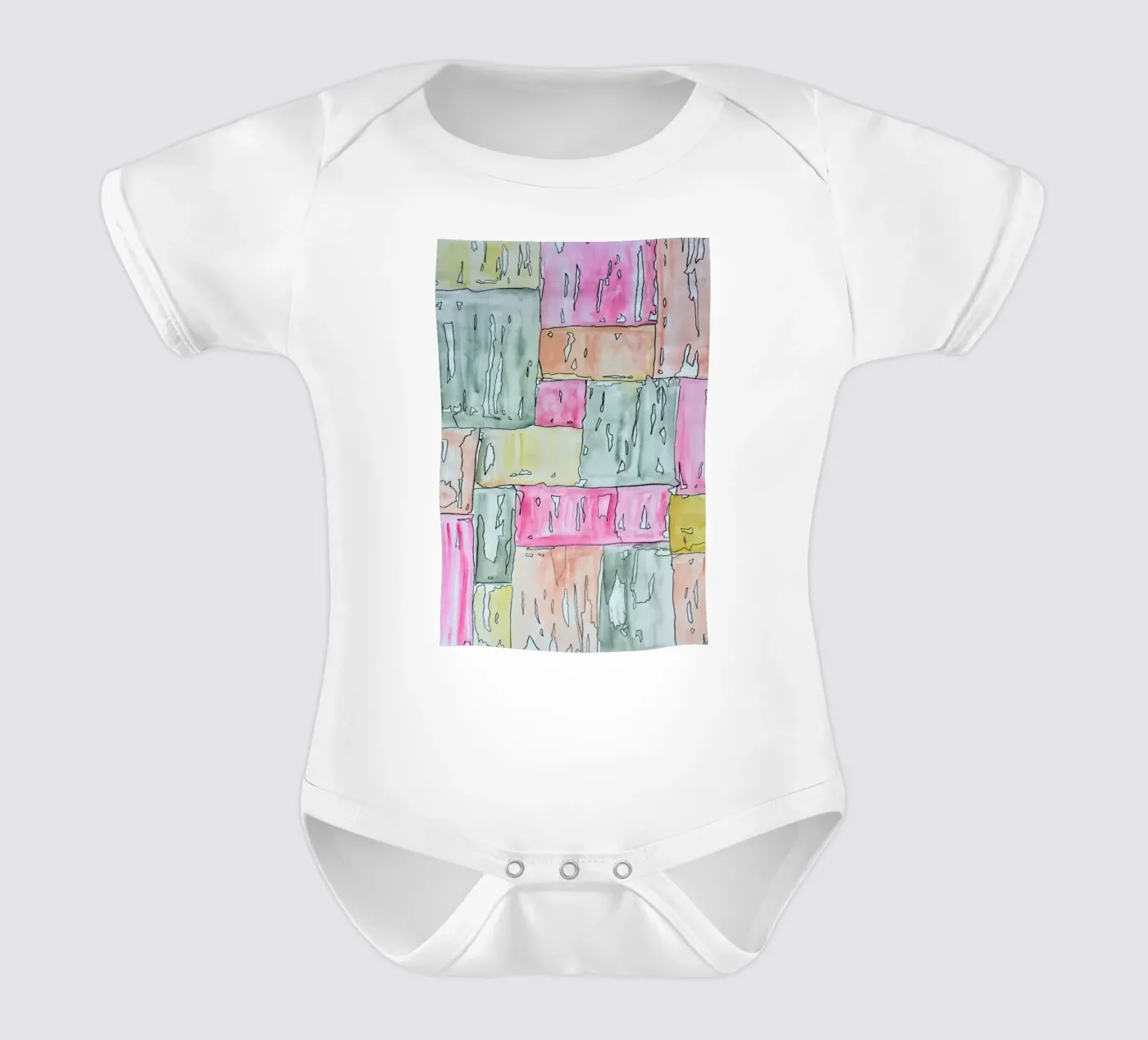 COLOUR-CODE PASTEL babyrompertje korte mouwen van FRITSCH&FRITSCH