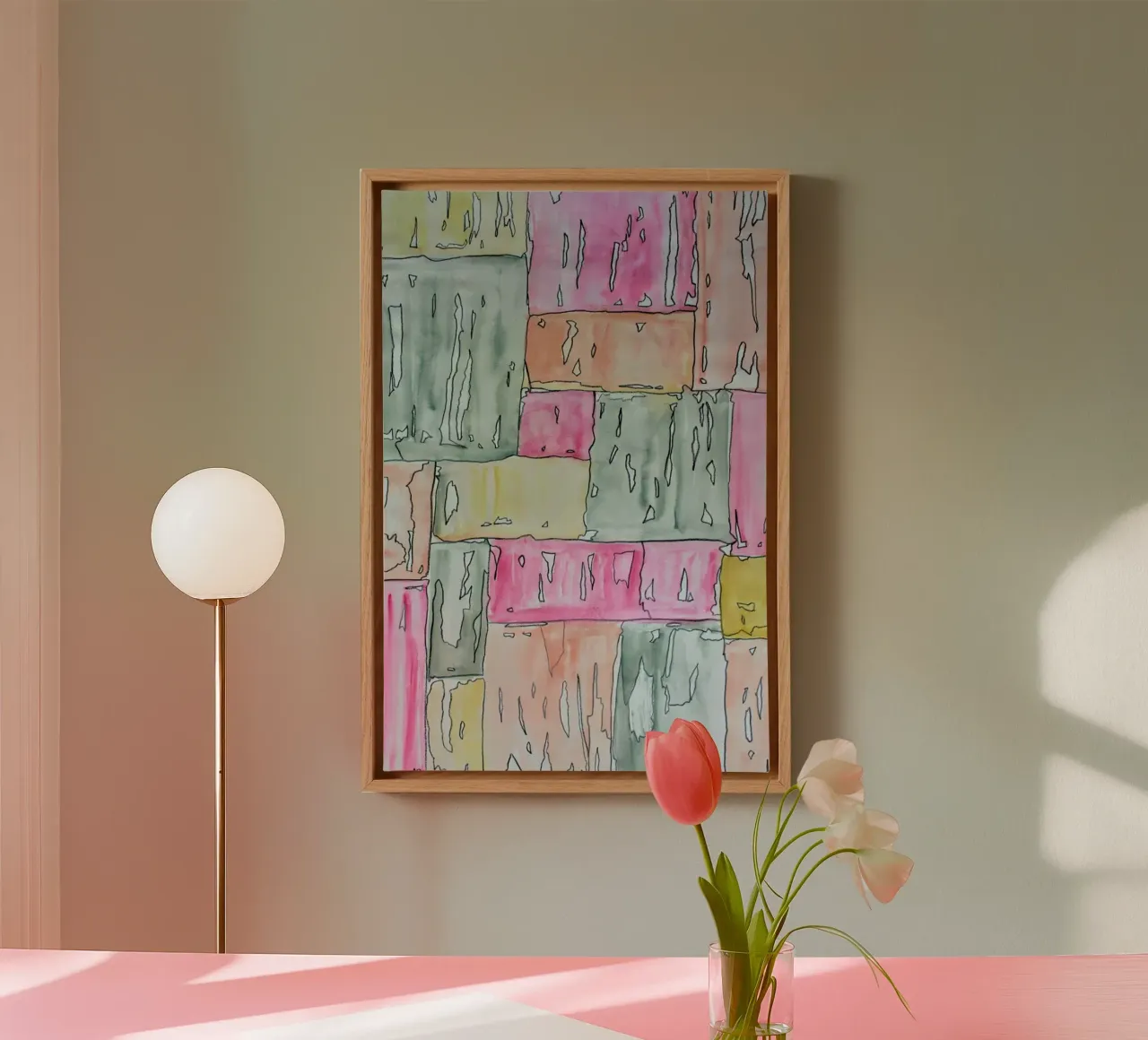 COLOUR-CODE PASTEL tela con Cornice a cassetta da FRITSCH&FRITSCH