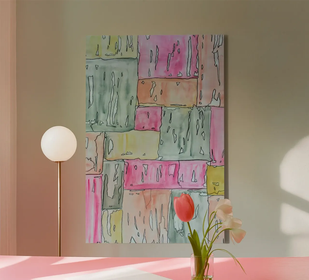 COLOUR-CODE PASTEL tela con Cornice a cassetta da FRITSCH&FRITSCH