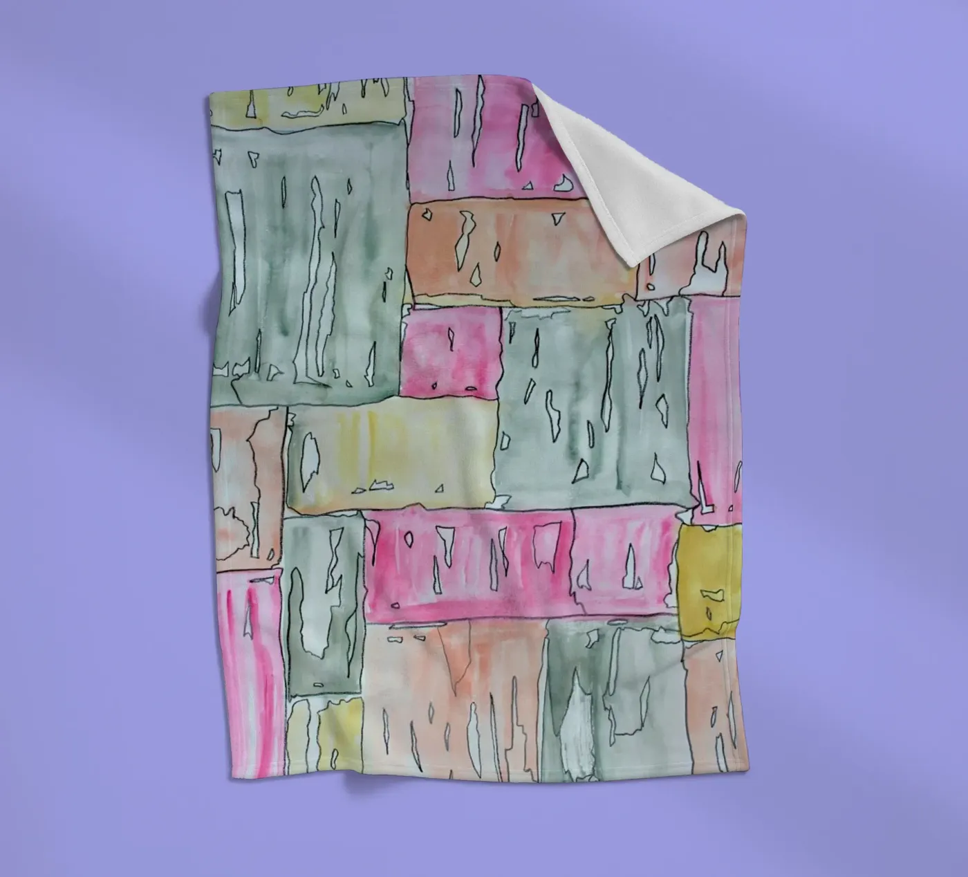 COLOUR-CODE PASTEL fleecedeken van FRITSCH&FRITSCH