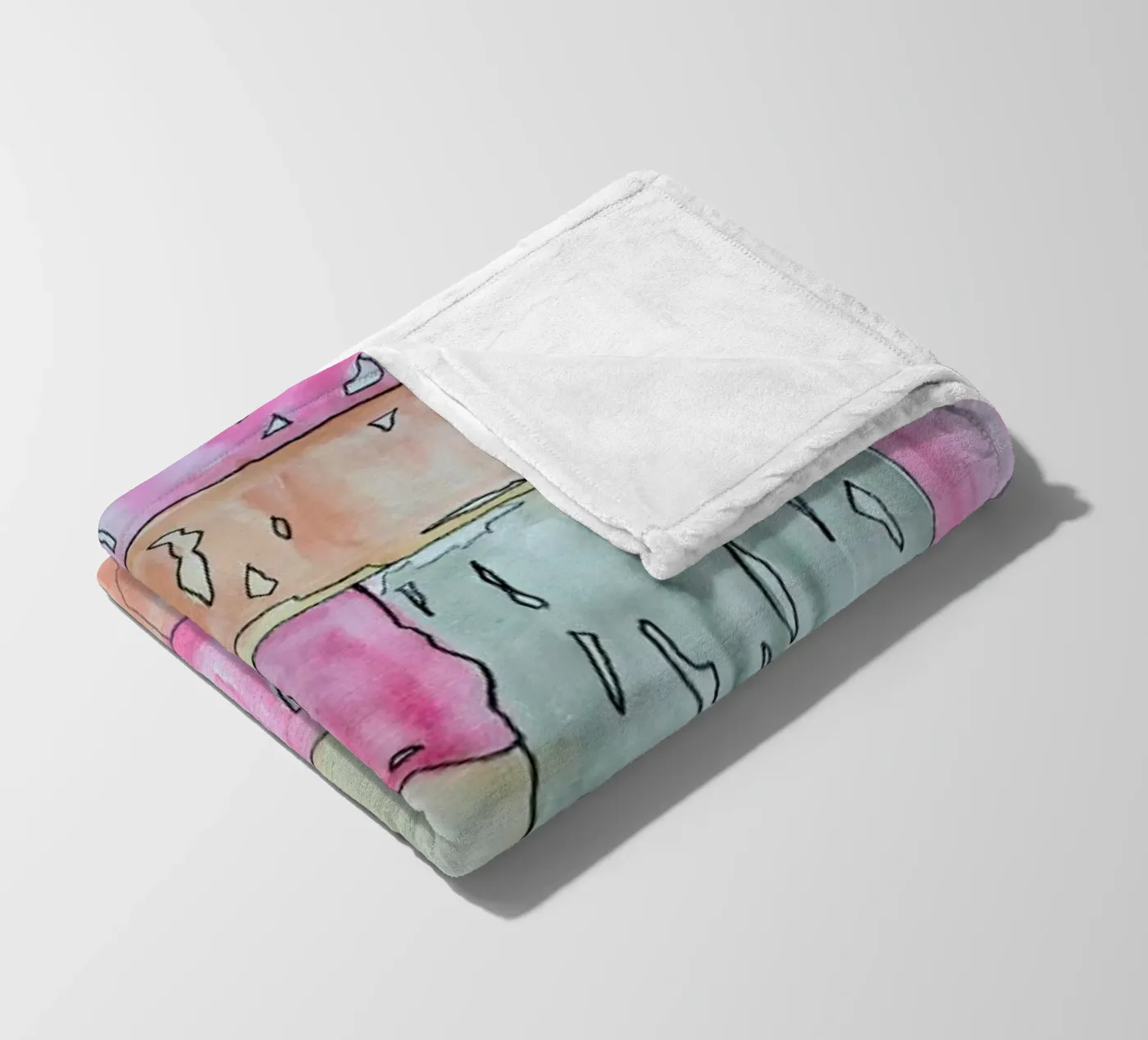 COLOUR-CODE PASTEL fleecedeken van FRITSCH&FRITSCH