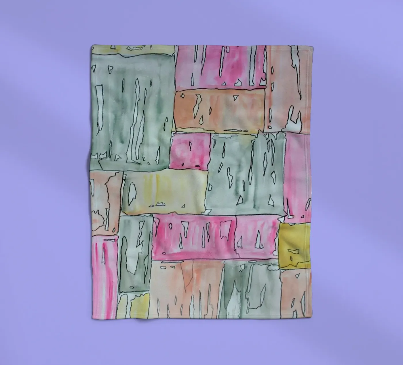 COLOUR-CODE PASTEL fleecedeken van FRITSCH&FRITSCH
