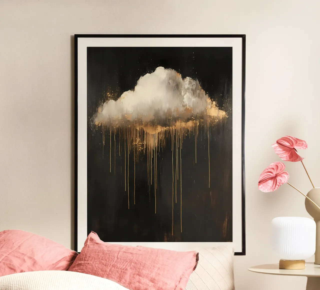 Moody Cloud painting carta hahnemühle da IamHomeStudio