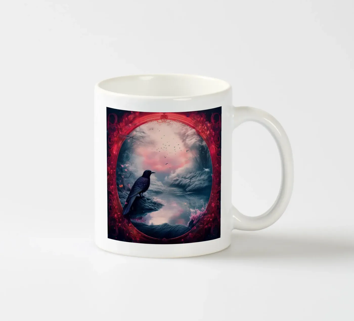 crow ceramic mug by kimmindmuse