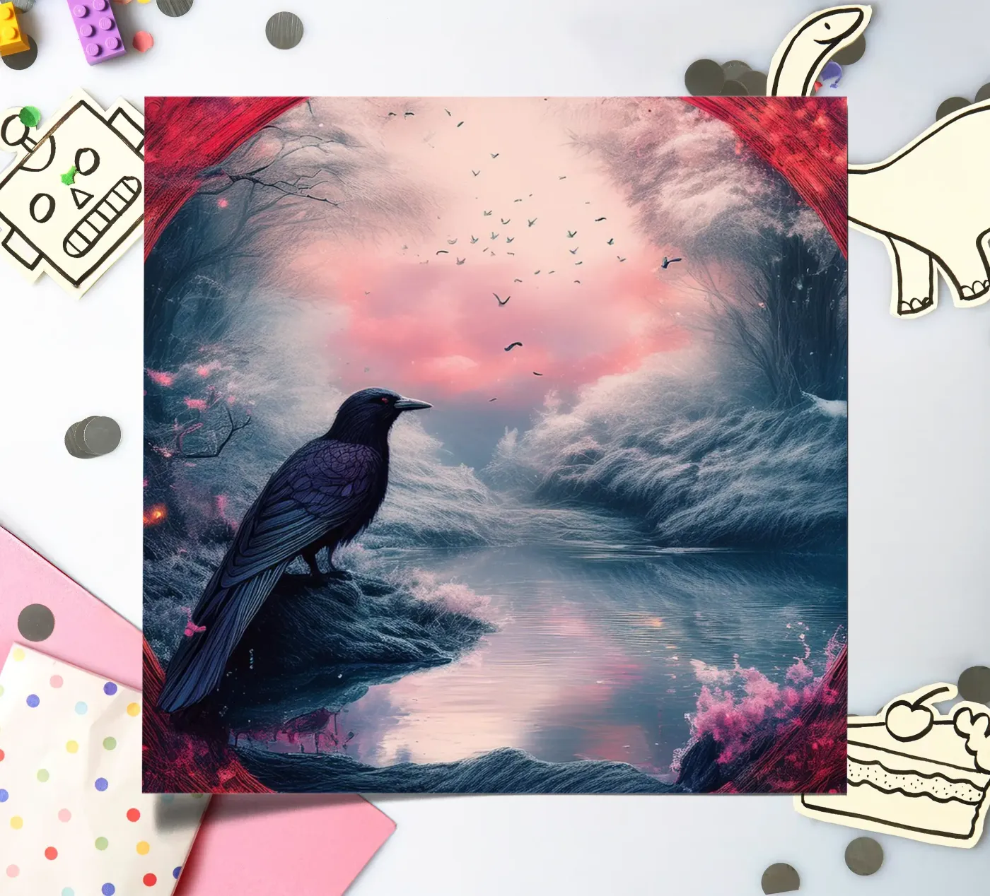 crow sticker sheet by kimmindmuse
