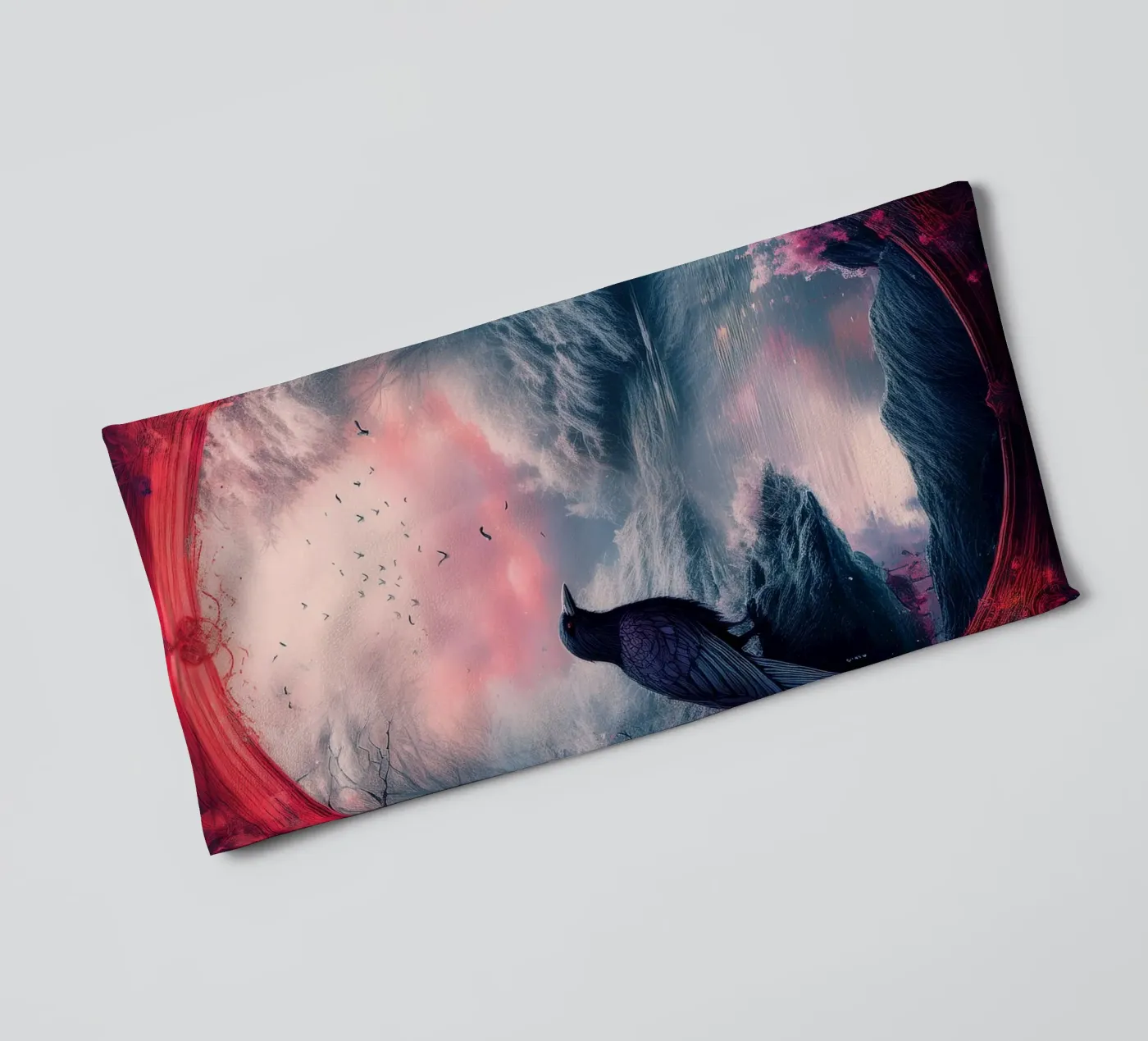 crow badhanddoek van kimmindmuse