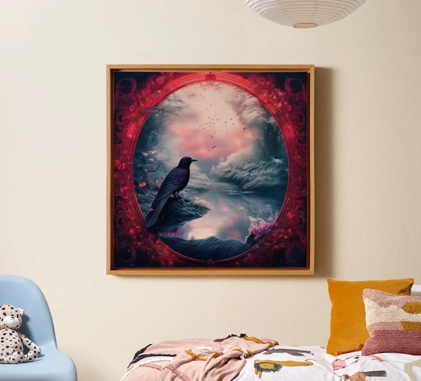 crow canvas by kimmindmuse