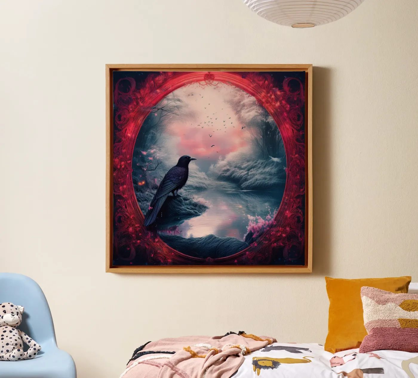 crow canvas by kimmindmuse