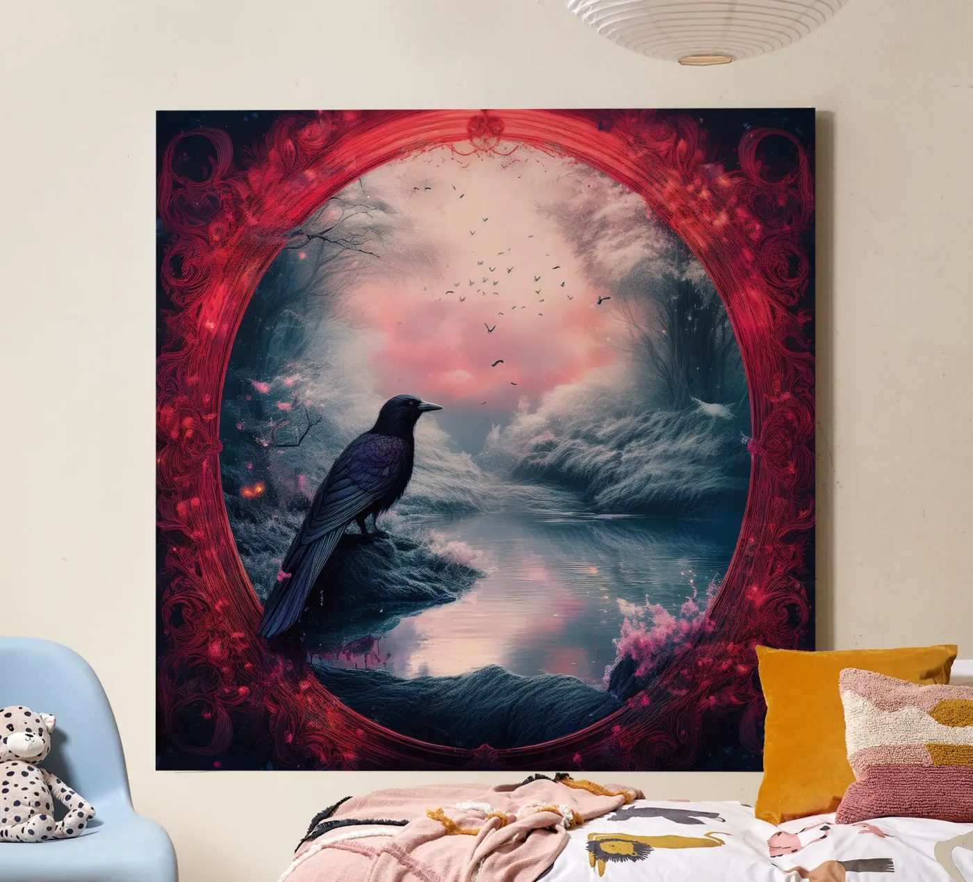 crow canvas by kimmindmuse