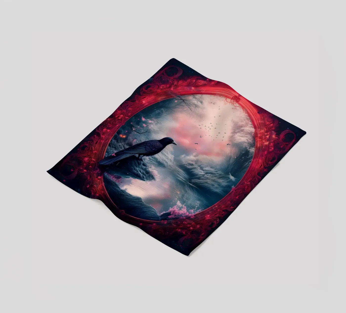 crow fleece blanket by kimmindmuse