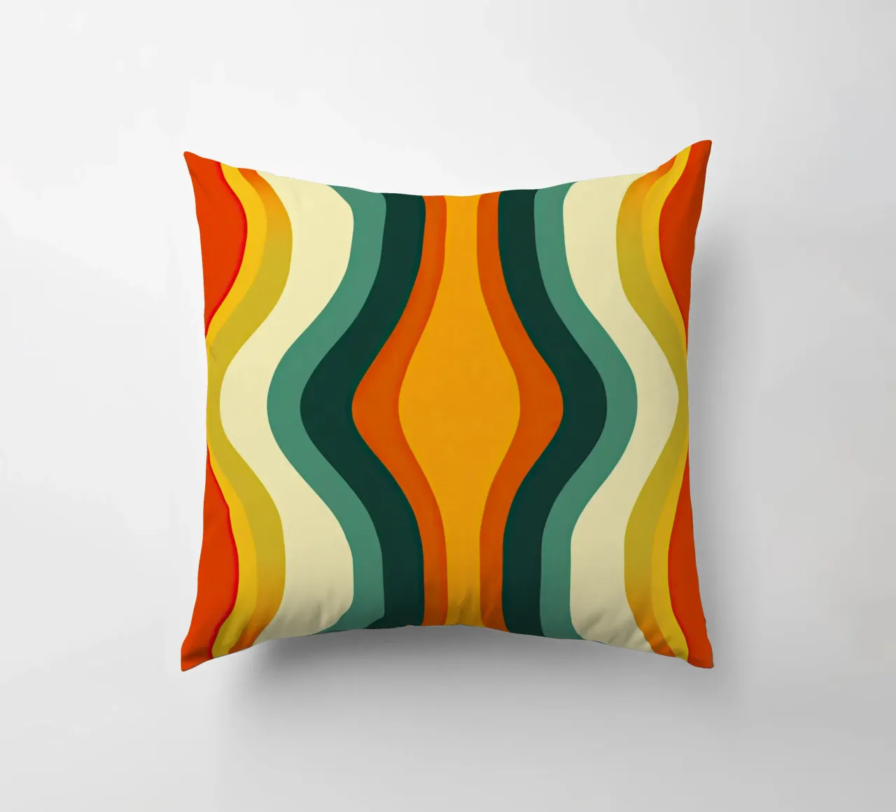Organic Midcentury Retro Vintage Pattern cuscino da Autofocus