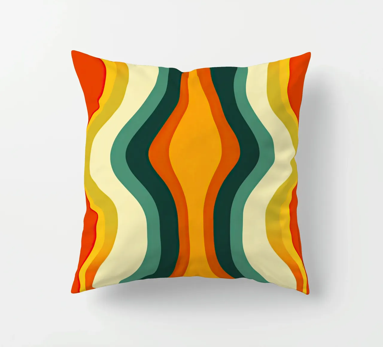 Organic Midcentury Retro Vintage Pattern cuscino da Autofocus