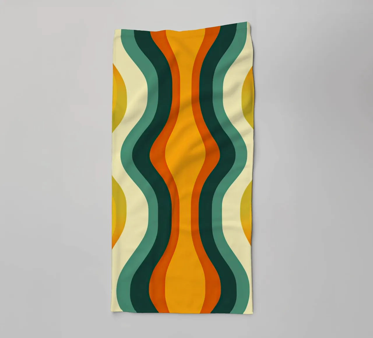 Organic Midcentury Retro Vintage Pattern asciugamano da bagno da Autofocus