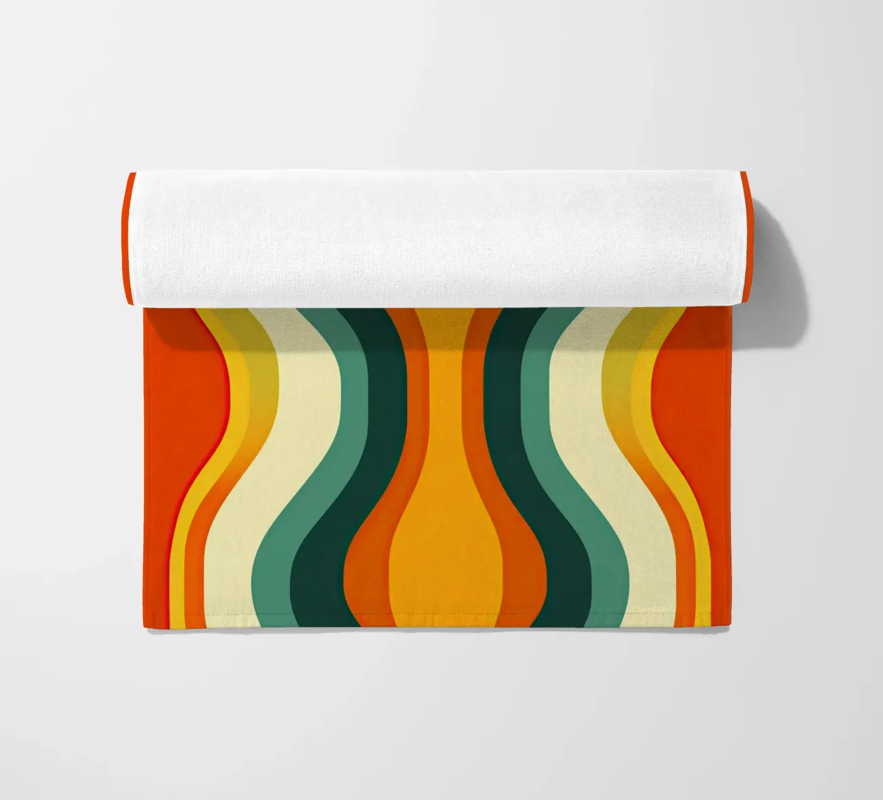 Organic Midcentury Retro Vintage Pattern telo mare da Autofocus