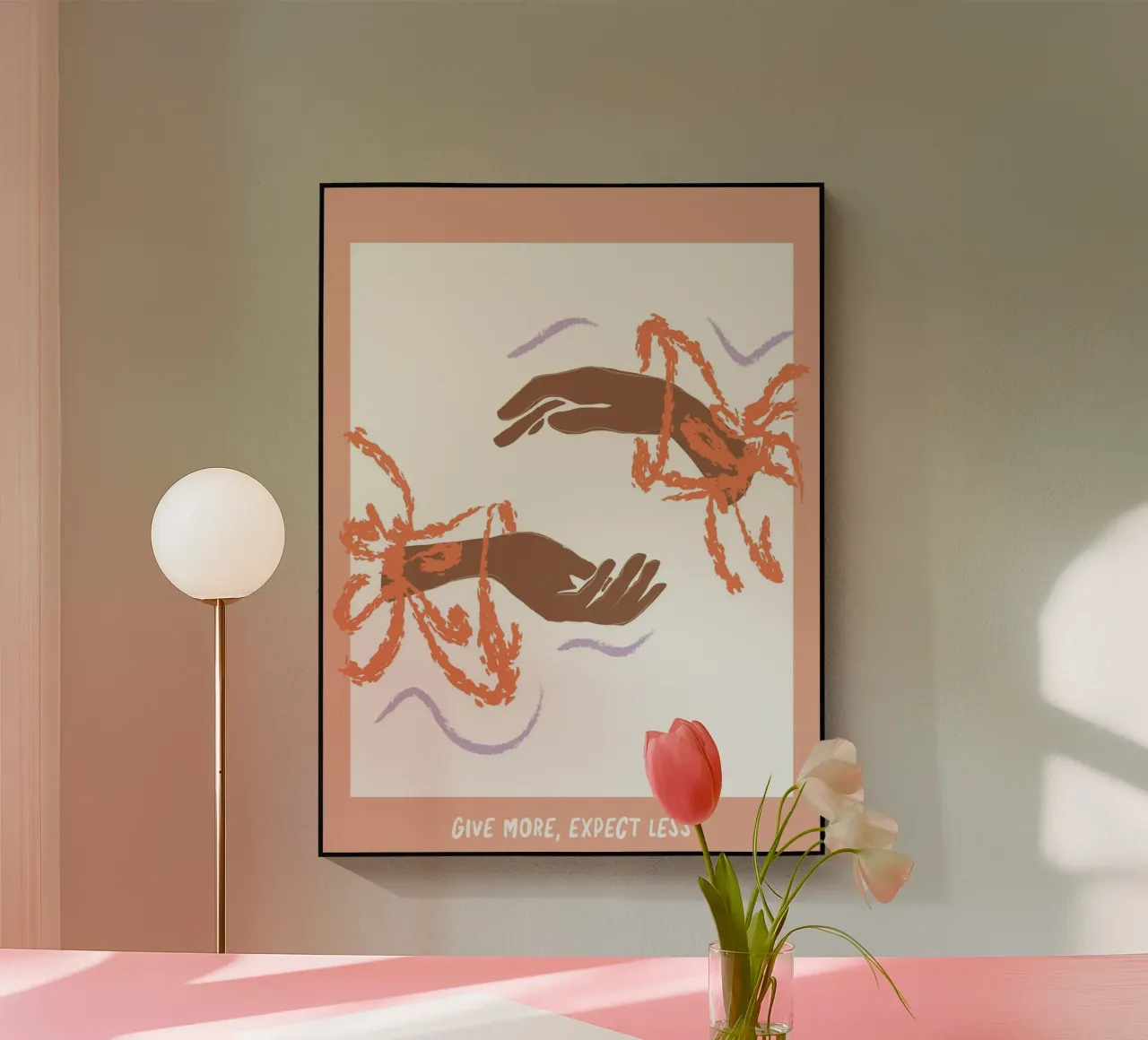 Give More Expect Less plexiglass da treechild
