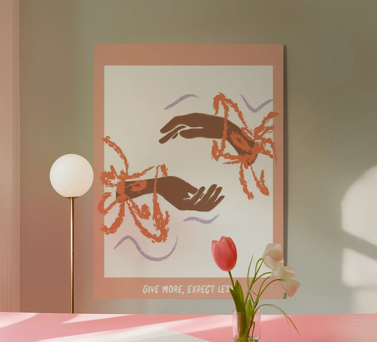 Give More Expect Less plexiglass da treechild
