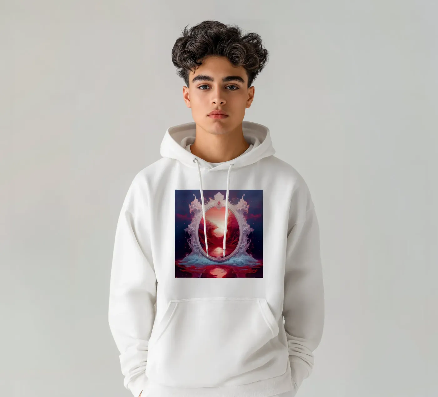 withe frame Hoodie von kimmindmuse