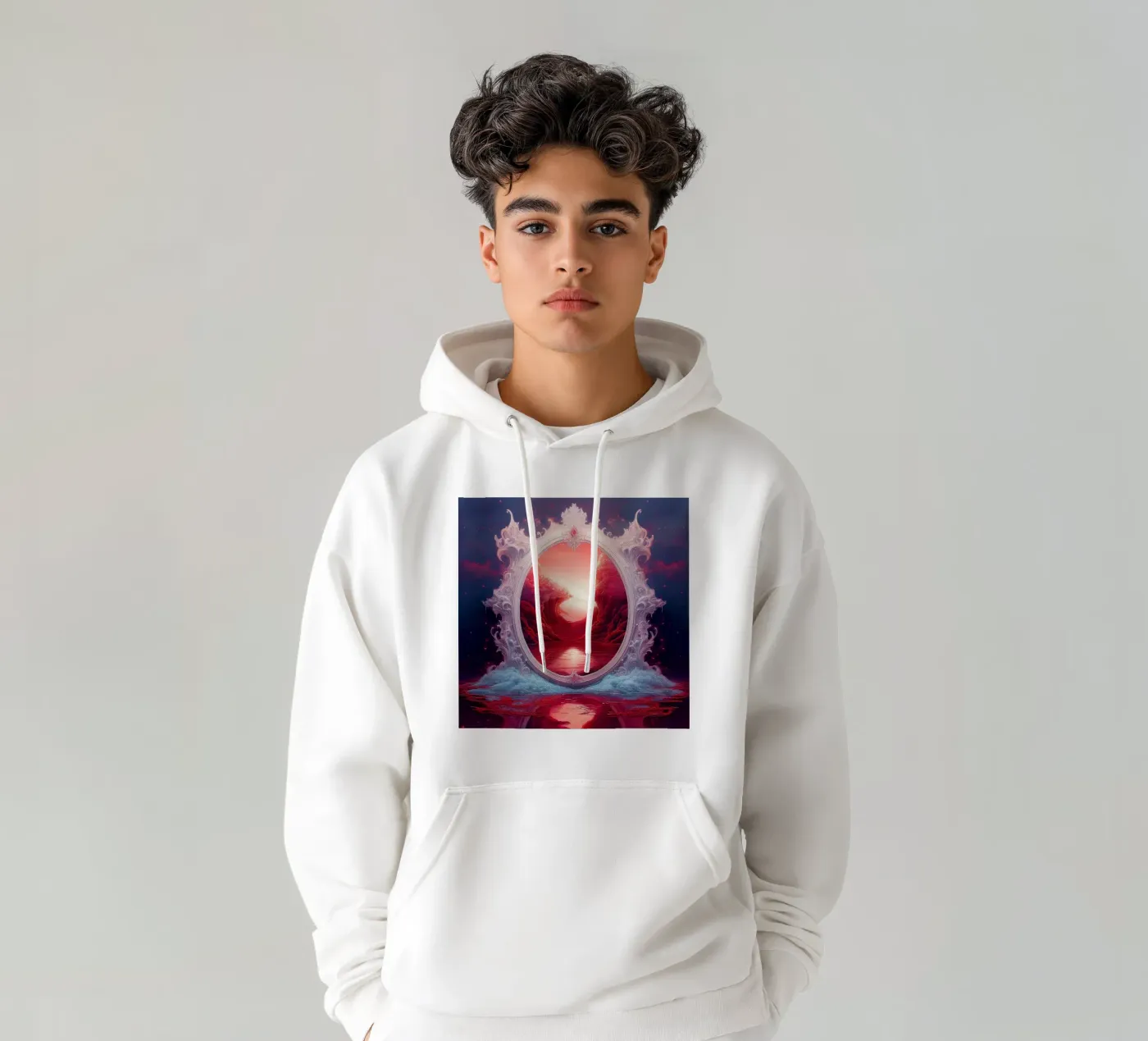 con il telaio felpa con cappuccio da kimmindmuse